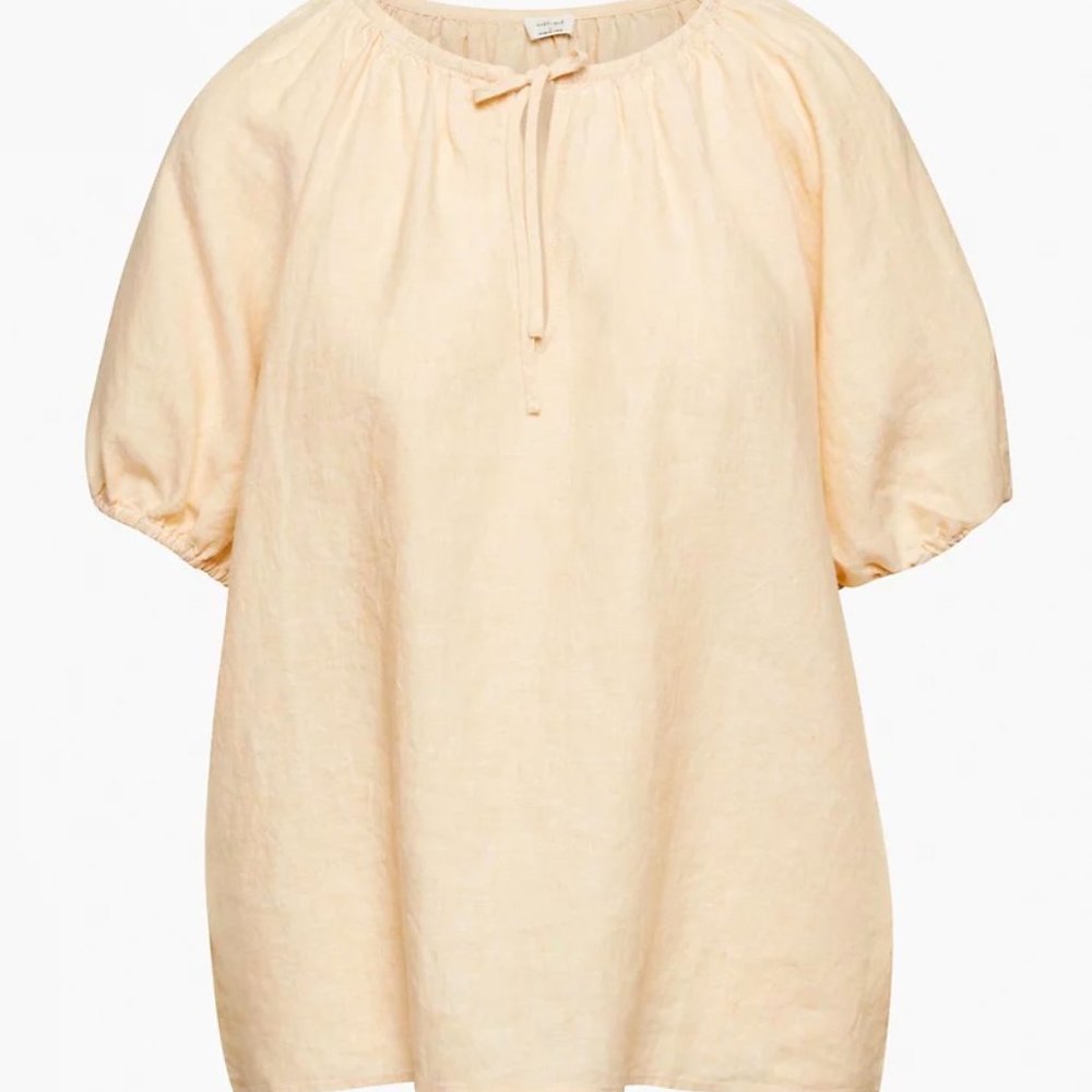 Aritzia Wilfred Dickinson Linen Blouse | Beige | Size: Small - Picture 5 of 6